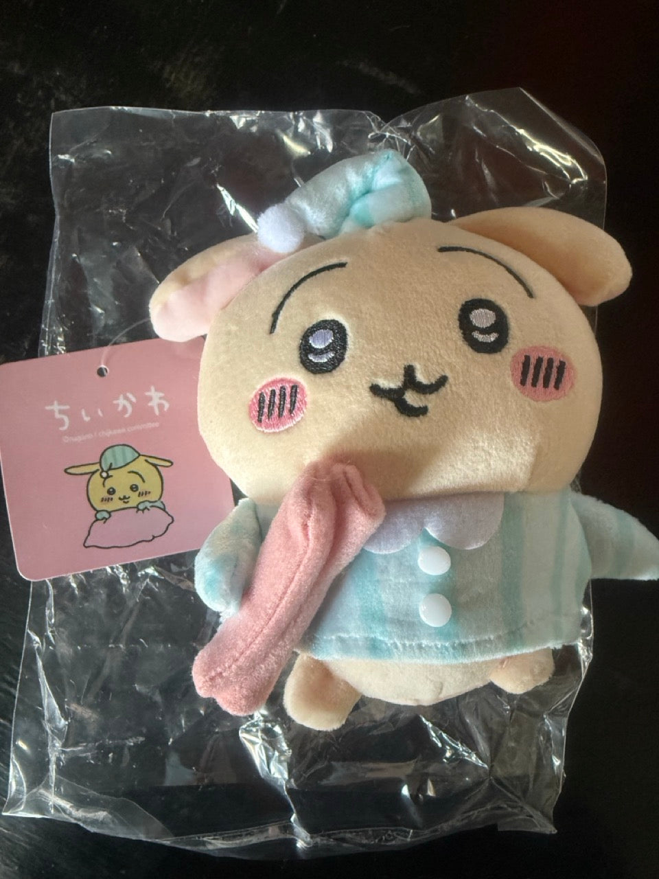 Chiikawa: Potetama Pajama Usagi Keychain with Rolled Blanket Plush 12cm