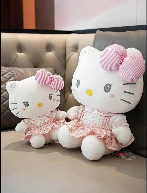Sanrio: Hello Kitty Blue Heart Series Plaid Dress Plush - 20cm