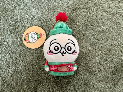 Chiikawa: Happy Holiday Mascot Kurimanju Keychain (Ugly Sweater Ver.) 12cm