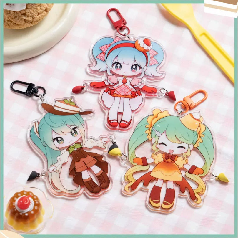 Hatsune Miku Dessert Maid Series Acrylic Magnetic Keychain Blind Box