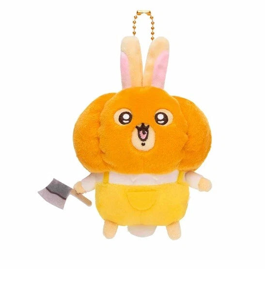Chiikawa: Halloween Pumpkin Usagi Mascot Keychain (with Axe) 12cm