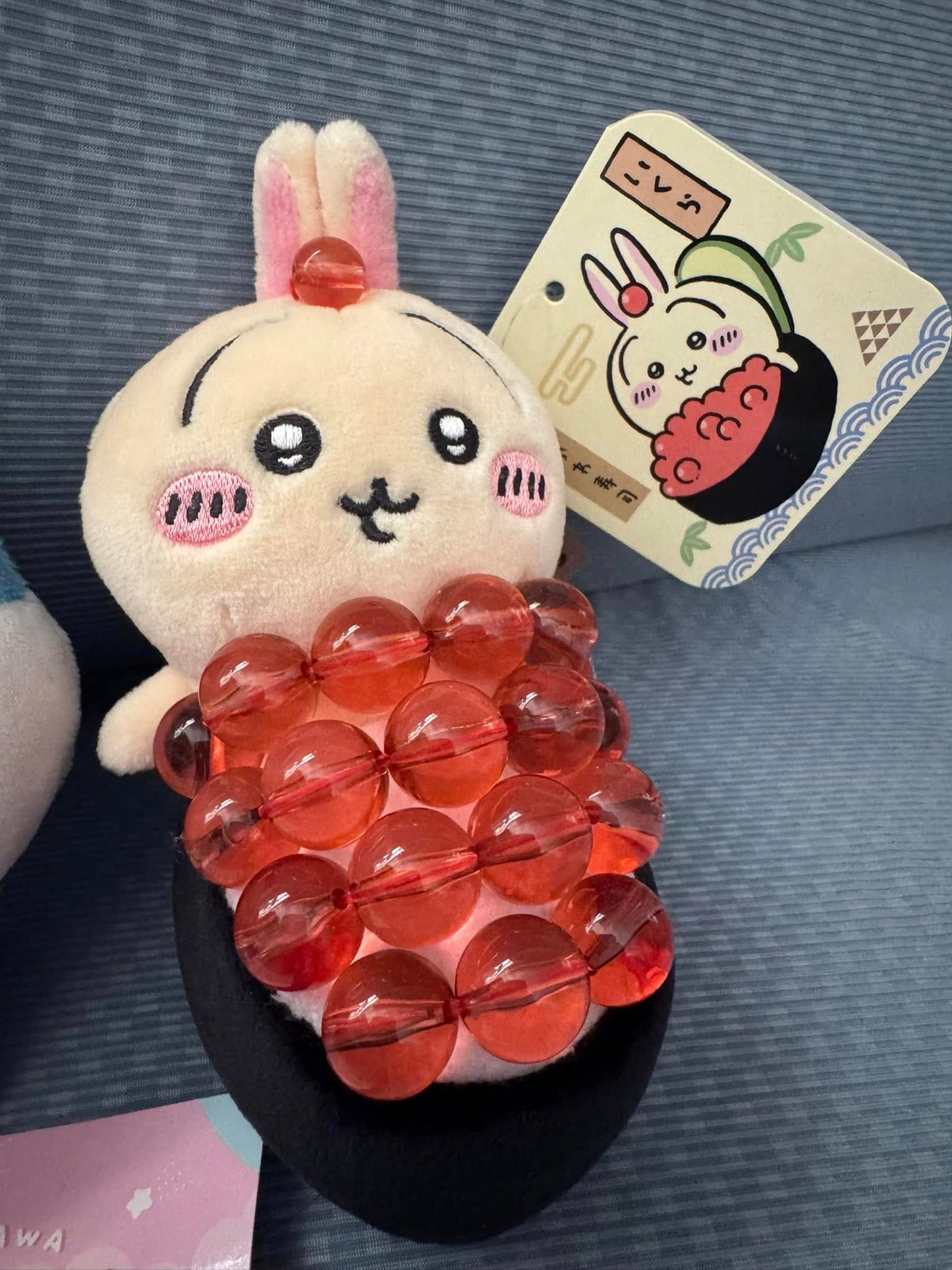 Chiikawa: Sushi Series Usagi Ikura (Salmon Roe) Mascot Keychain