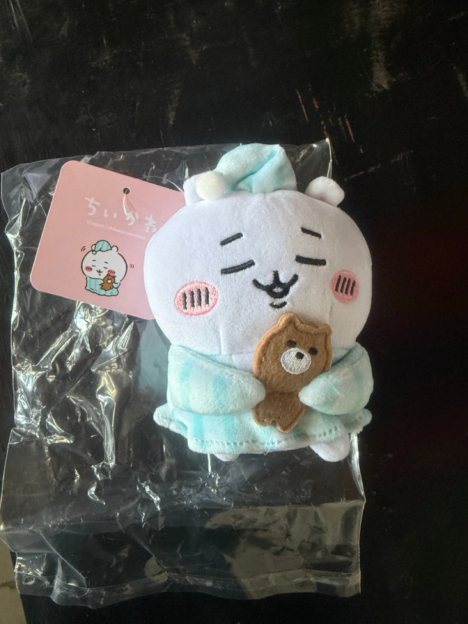 Chiikawa: Potetama Pajama Chiikawa Keychain with Bear Plush 12cm
