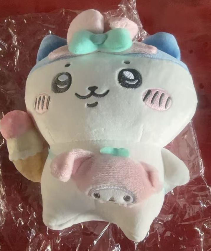 Chiikawa x Sanrio Collab: Hachiware x My Melody Plush 20cm