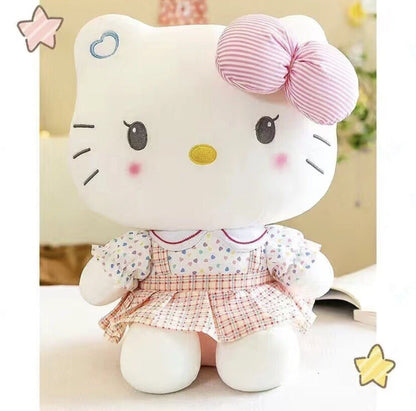 Sanrio: Hello Kitty Blue Heart Series Plaid Dress Plush - 20cm