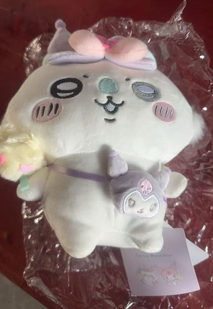 Chiikawa x Sanrio Collab: Momonga x Kuromi Plushh 20cm