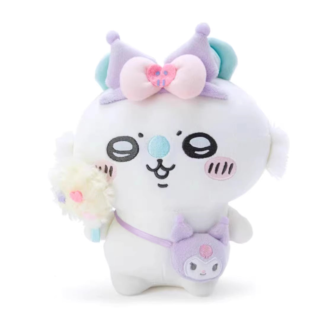 Chiikawa x Sanrio Collab: Momonga x Kuromi Plushh 20cm