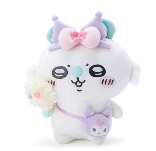 Chiikawa x Sanrio Collab: Momonga x Kuromi Plushh 20cm