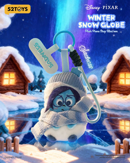 Disney Pixar Winter Snow Globe Series Plush Phone Charm Blind Box