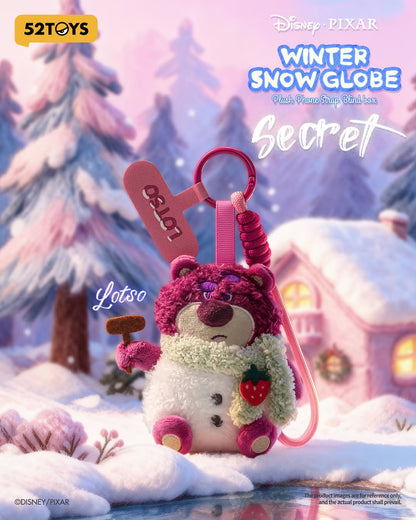 Disney Pixar Winter Snow Globe Series Plush Phone Charm Blind Box