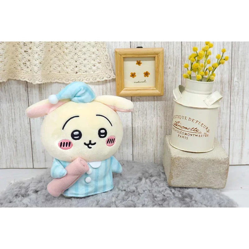 Chiikawa: Potetama Pajama Usagi Keychain with Rolled Blanket Plush 12cm