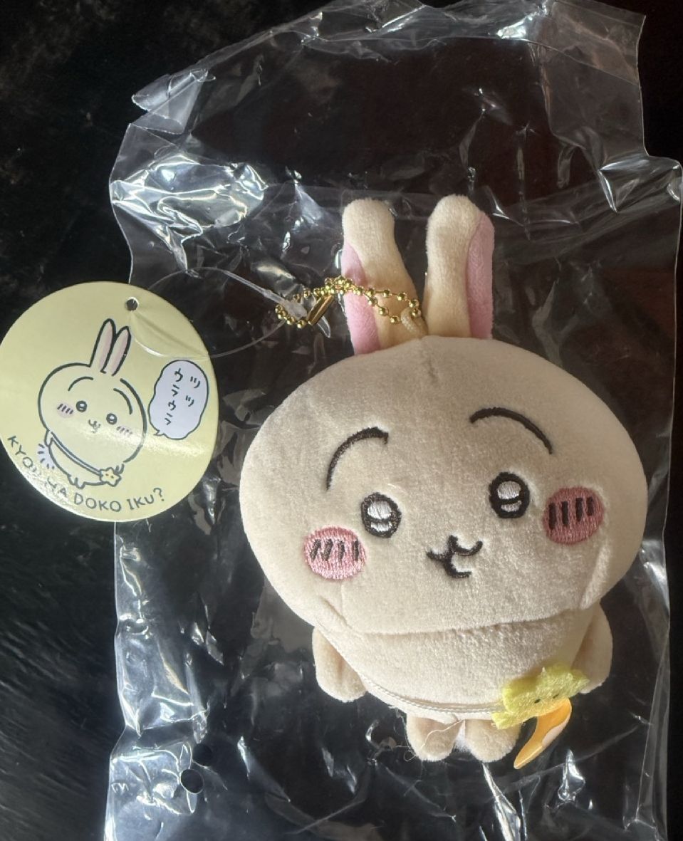 Chiikawa: "Where Are We Going Today?" Mascot Keychain (Usagi Star Pochette Ver.) 10cm