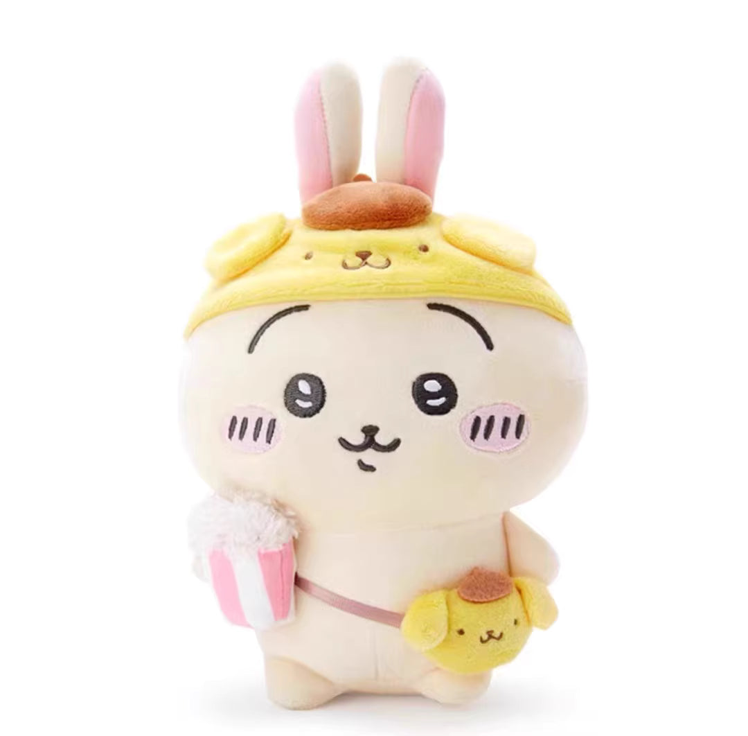 Chiikawa x Sanrio Collab: Usagi x Pompompurin Plush 20cm