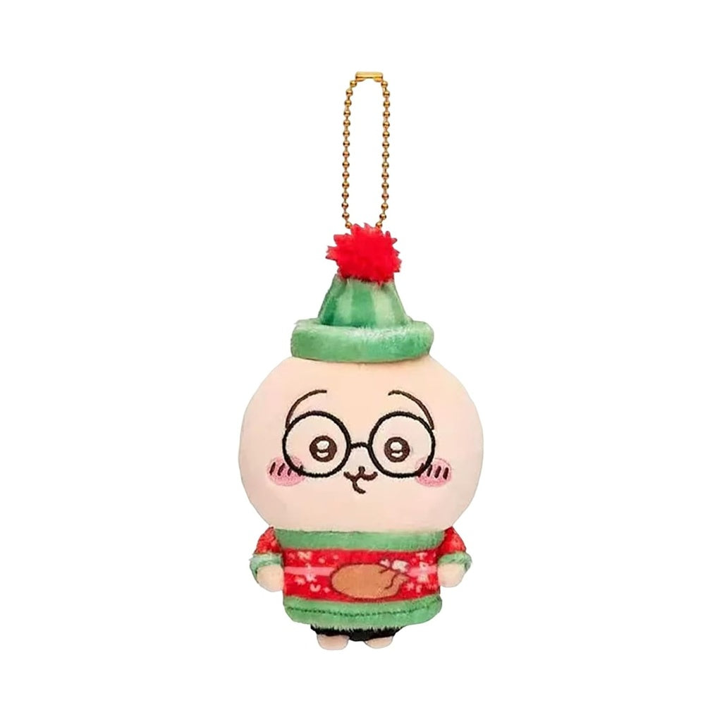 Chiikawa: Happy Holiday Mascot Kurimanju Keychain (Ugly Sweater Ver.) 12cm
